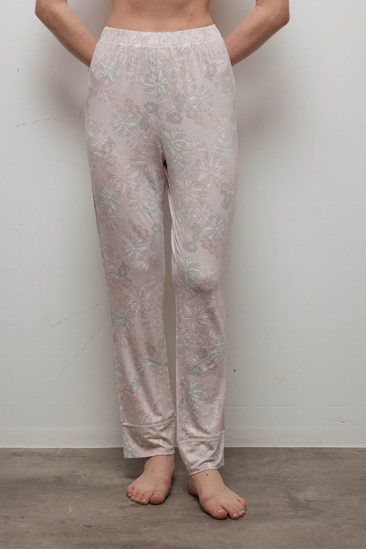 Kadın Viscose Cepli Uzun Pijama Altı