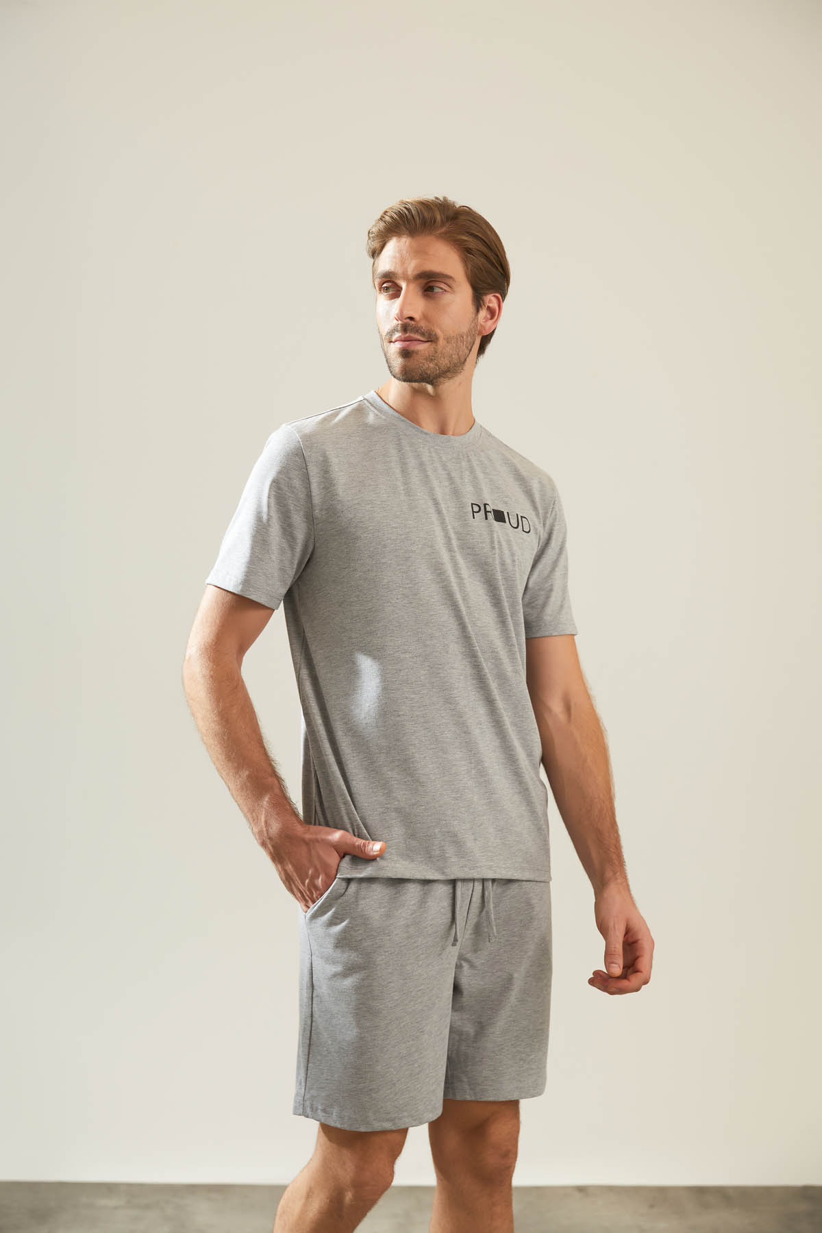 Erkek Pamuklu Kısa Kollu Pijama Üstü