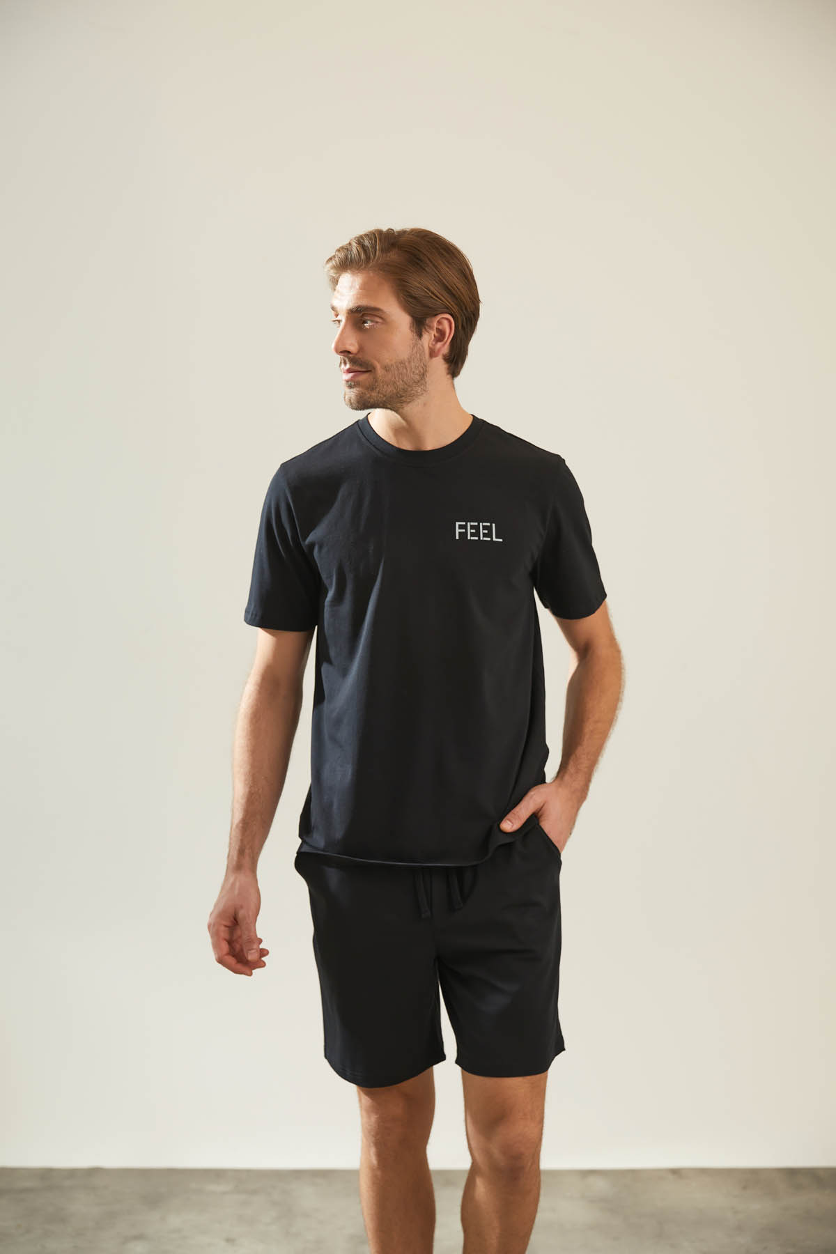 Erkek Pamuklu Kısa Kollu Pijama Üstü