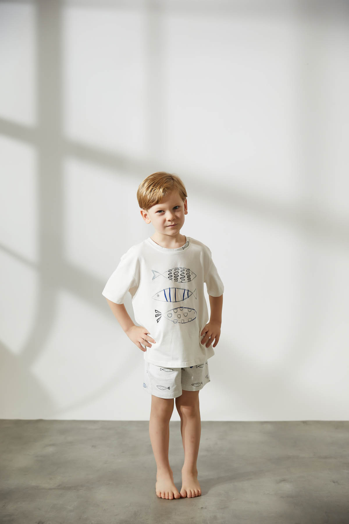 Erkek Çocuk Pamuklu Kısa Kollu Şortlu Pijama Takımı