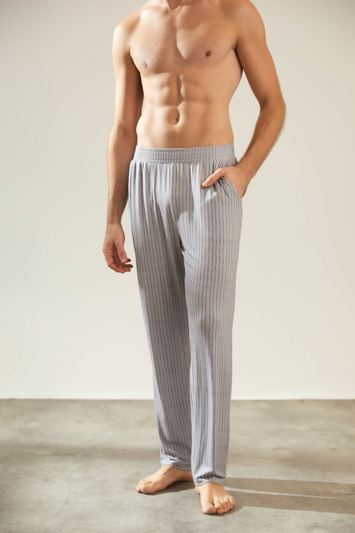 Erkek Modal Uzun Cepli Pijama Altı