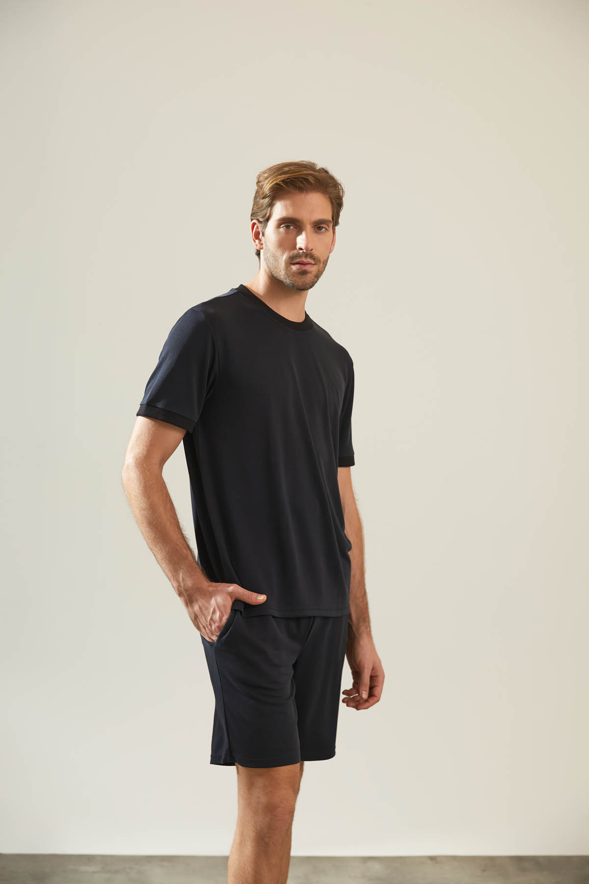 Erkek Cupro Pique Cepli Kısa Kol T-shirt