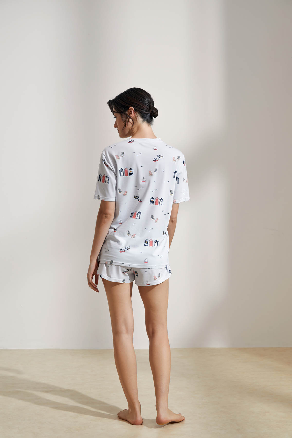 Kadın Pamuklu Şort Pijama Altı