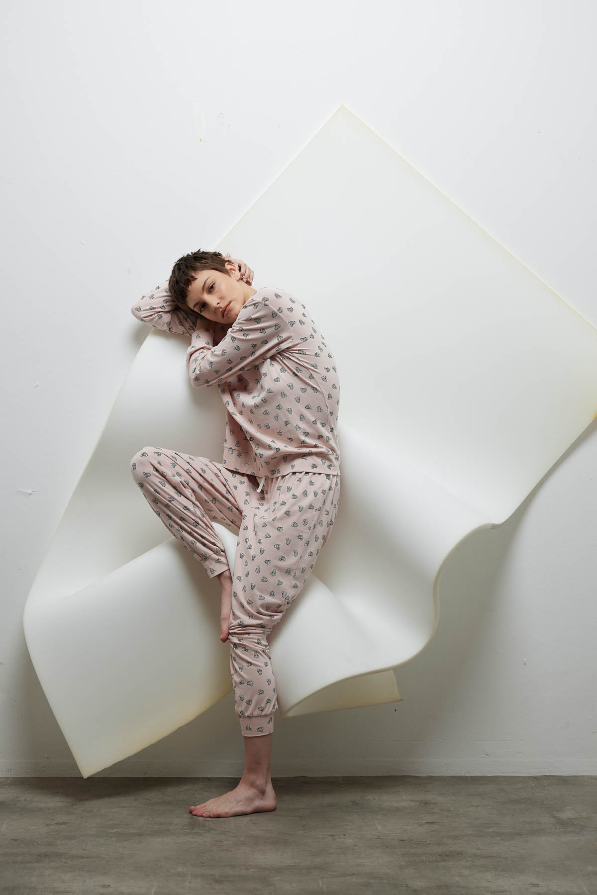 Kadın Pamuklu Uzun Kollu Pijama Takımı