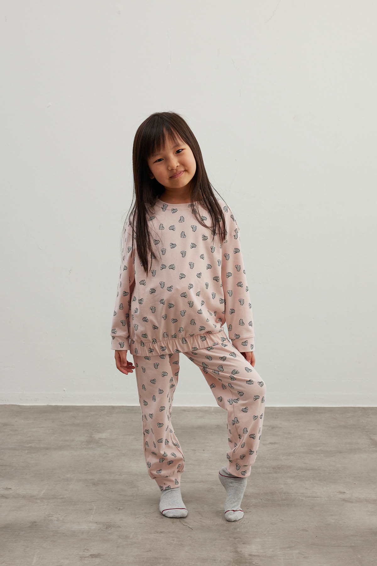 Kız Çocuk Pamuklu Uzun Kollu Pijama Takımı