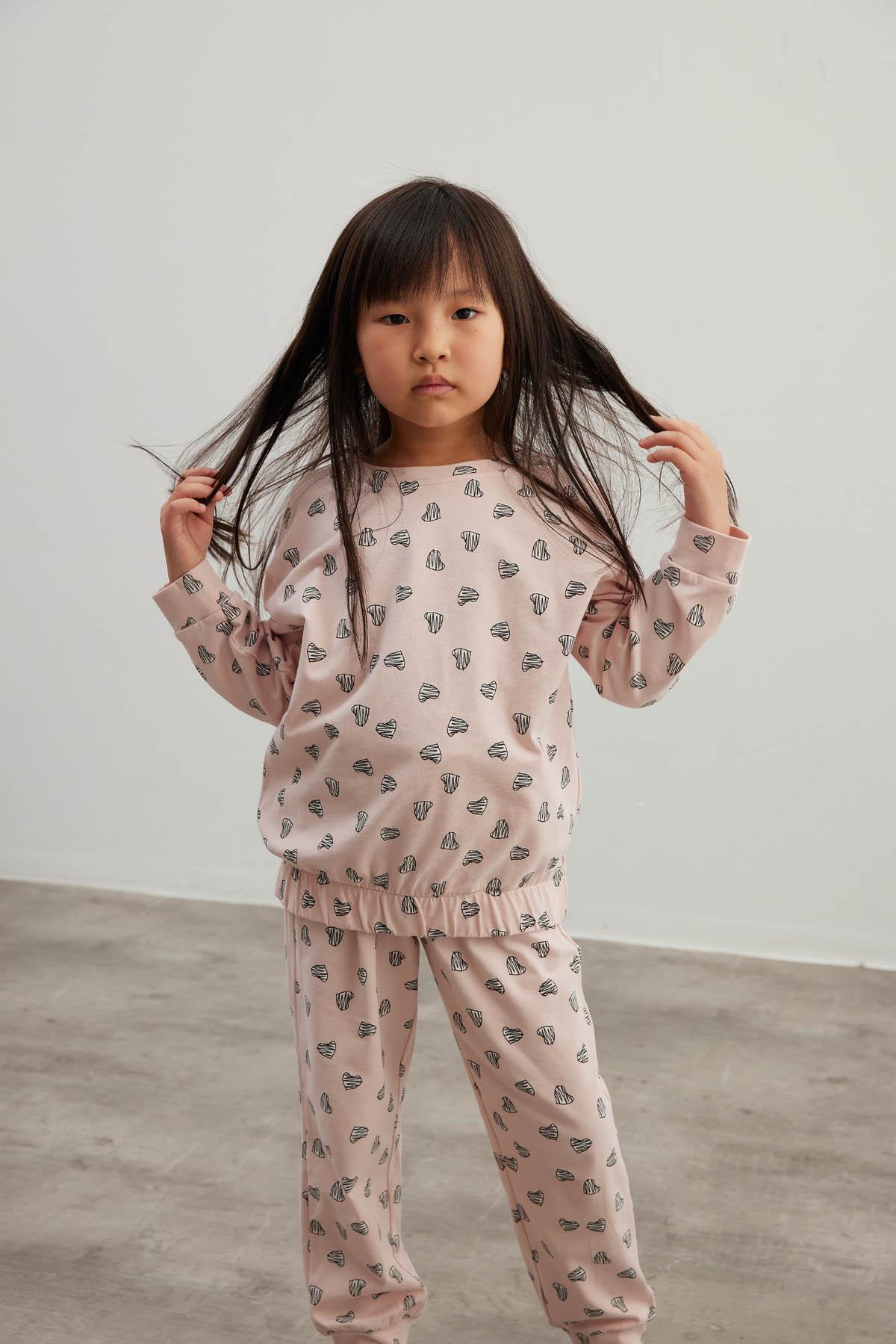 Kız Çocuk Pamuklu Uzun Kollu Pijama Takımı