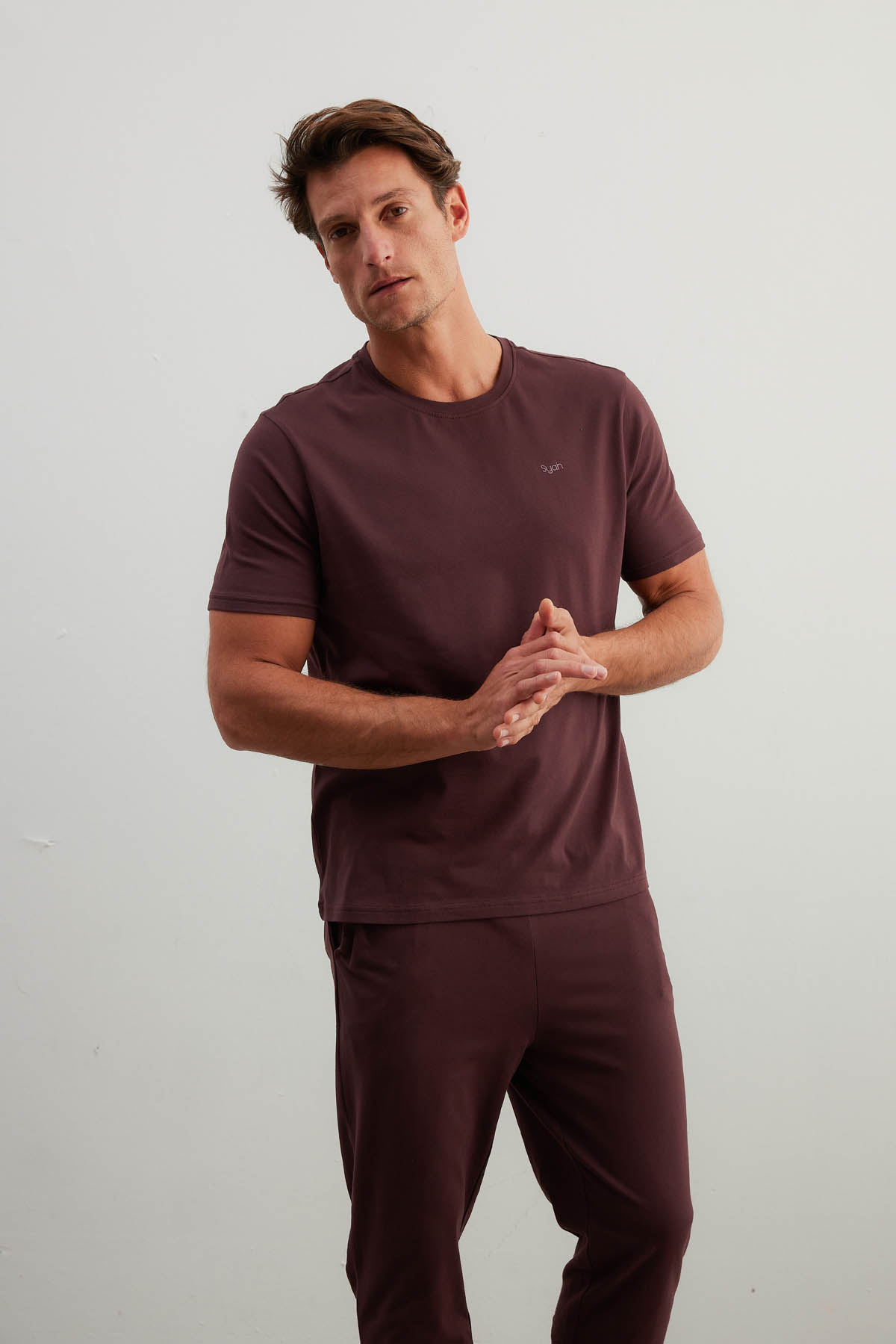 Erkek Pamuklu Kısa Kollu Pijama Üstü