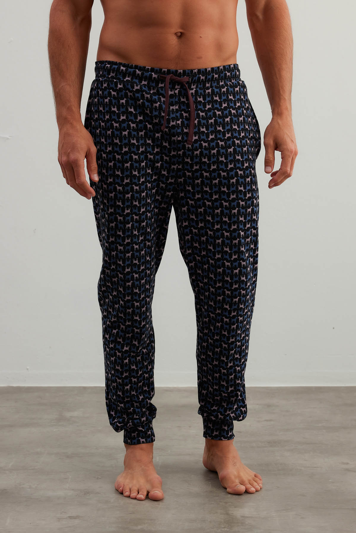 Erkek Pamuklu Cepli Uzun Pijama Altı