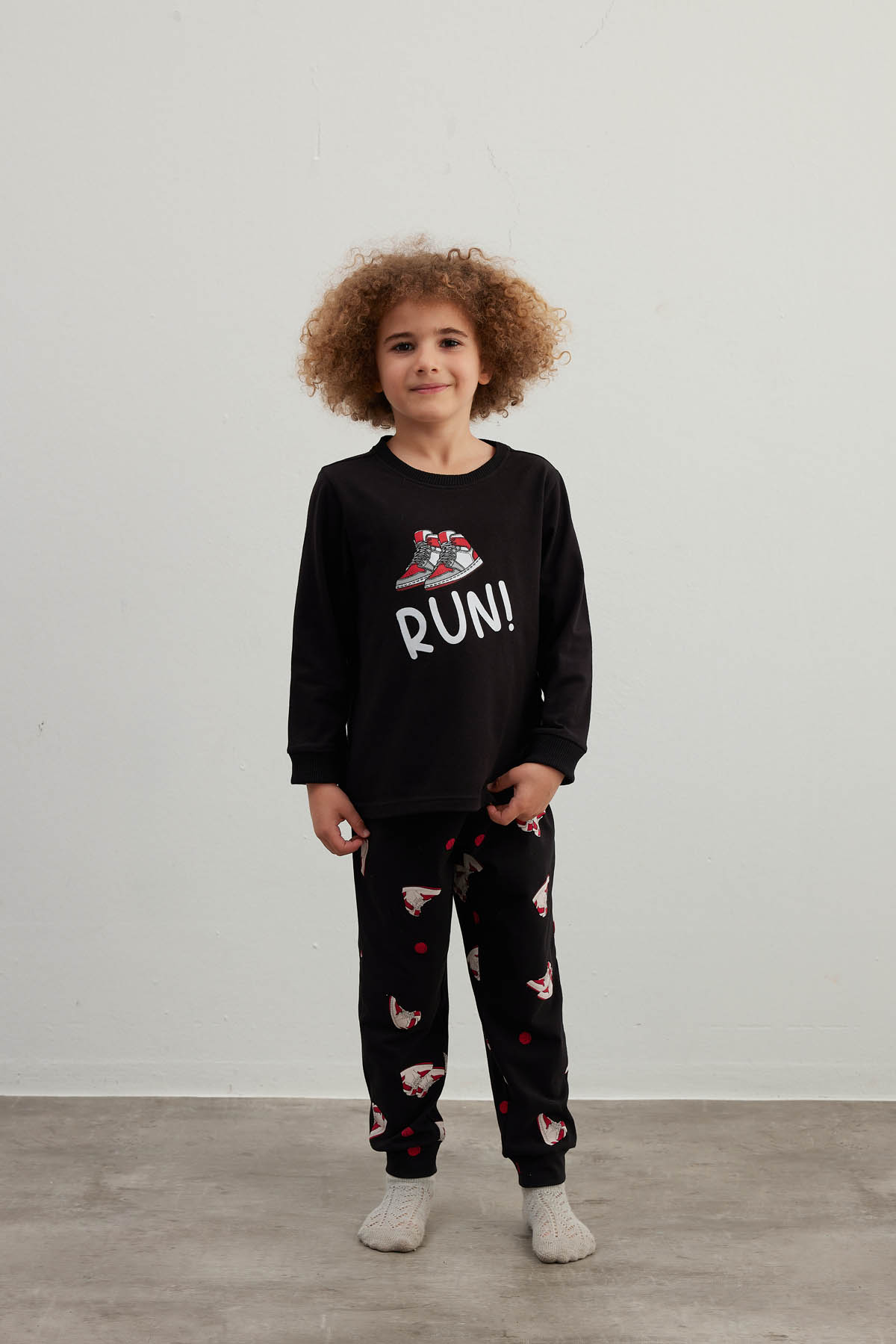 Erkek Çocuk Pamuklu Uzun Kollu Pijama Takımı